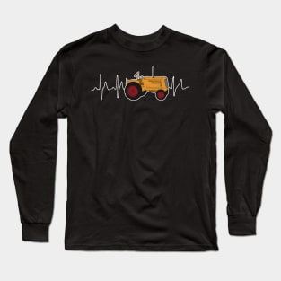 tractor heartbeat gift idea for every proud farmer Long Sleeve T-Shirt